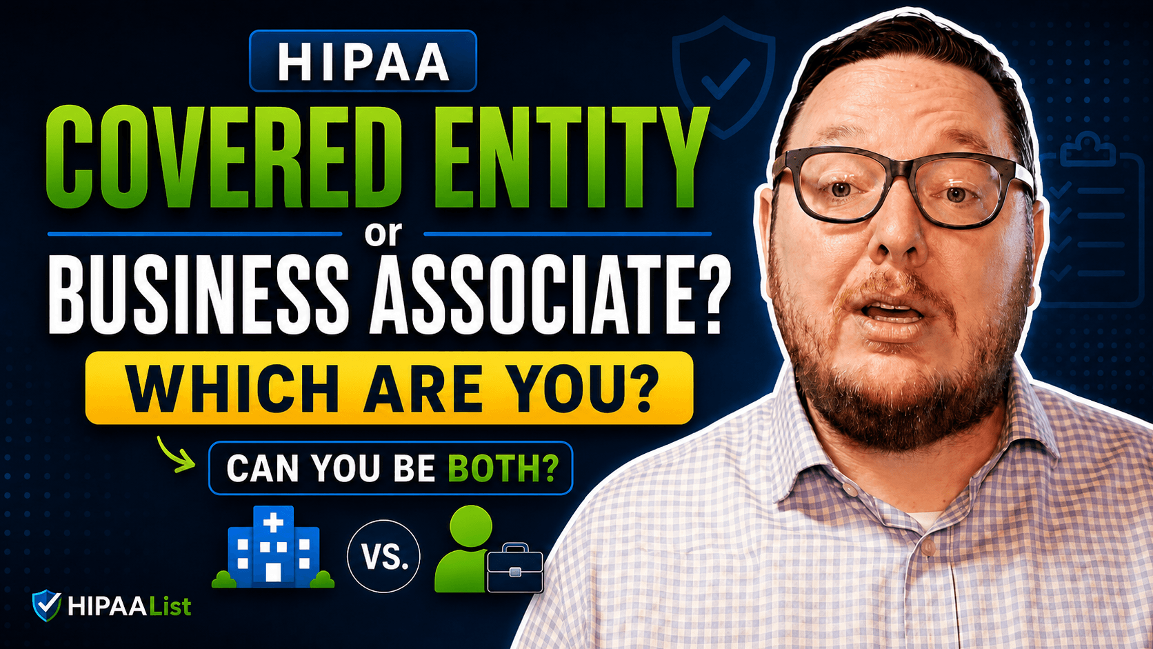 HIPAA covered entity or business associate tutorial thumbnail.